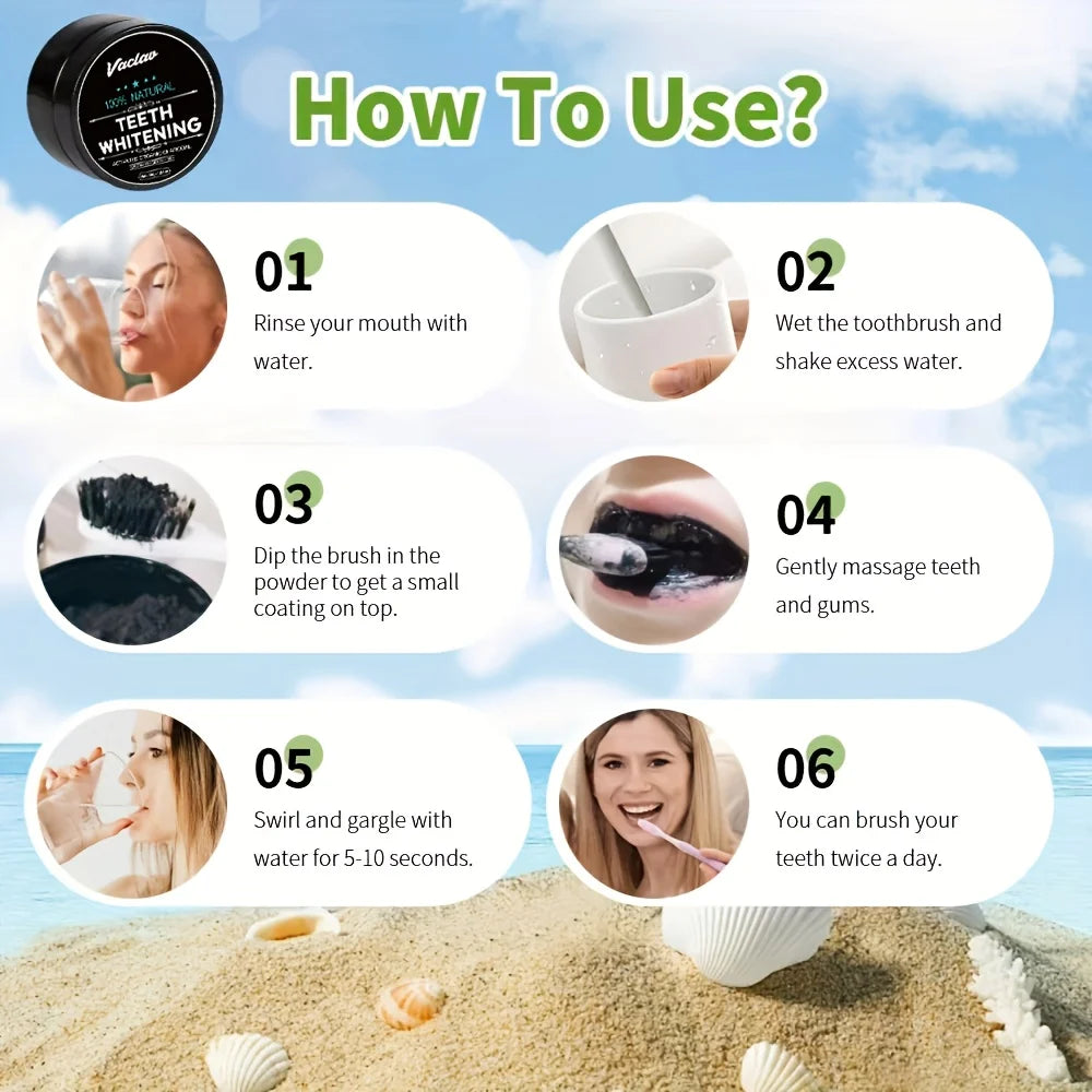 Velnora Activated Charcoal Whitening Powder