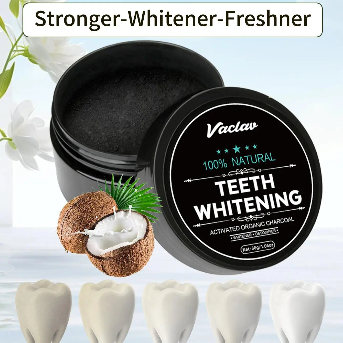 Velnora Activated Charcoal Whitening Powder